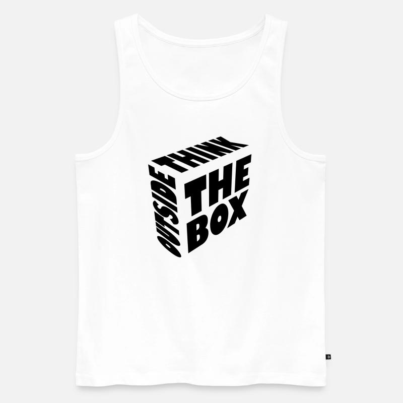 Die Kunst des Andersdenkens - Männer Premium Bio Tank Top - Weiß