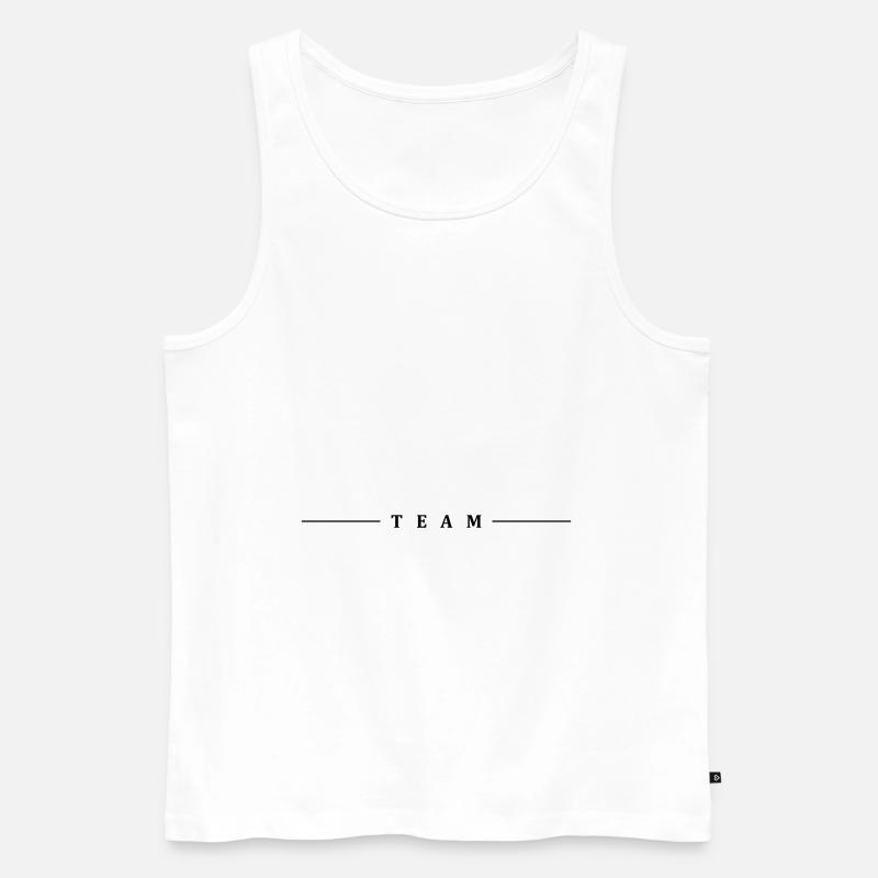 team linie - Männer Premium Bio Tank Top - Weiß