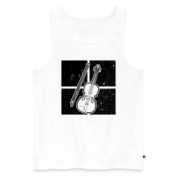 Violin Violinist Violinist - Men's Premium Organic Tank Top - white - Front - AI Model Male 178 light (178cm)