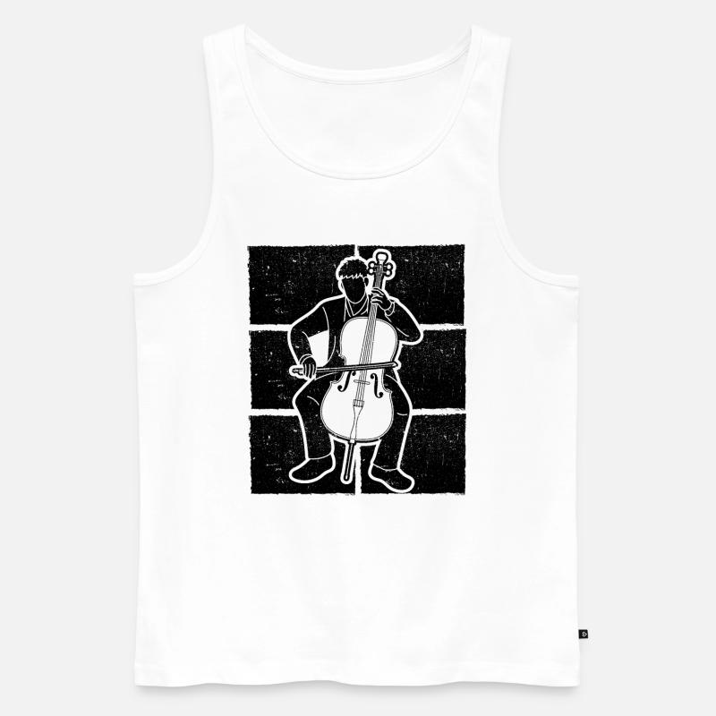 Cello Cellospieler Cellist - Männer Premium Bio Tank Top - Weiß