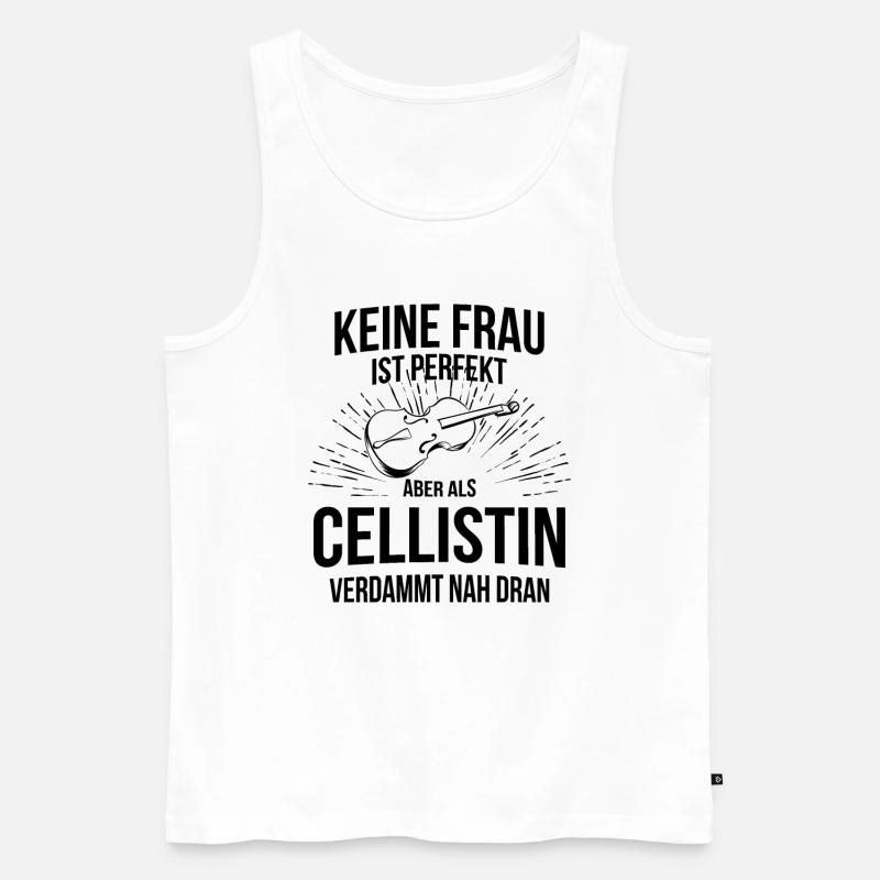 Cello Cellospieler Cellist - Männer Premium Bio Tank Top - Weiß