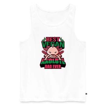 Axolotl Gifts for Vegans - Men's Premium Organic Tank Top - white - Front - Michal (187cm)