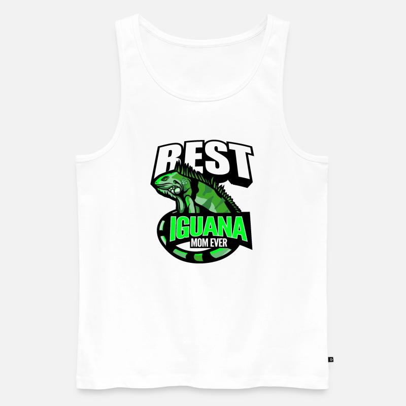 Leguan Mama - Männer Premium Bio Tank Top - Weiß
