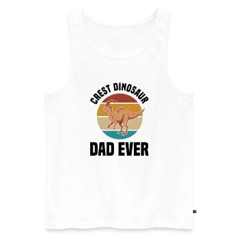 Dinosaurier - Männer Premium Bio Tank Top - Weiß - Vorne - Michal (187cm)