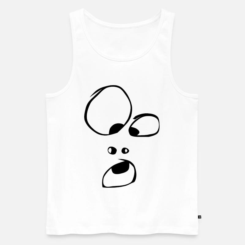 oho ! Gesicht Geist Gespenst Halloween Comic - Männer Premium Bio Tank Top - Weiß