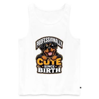 Rottweiler - Männer Premium Bio Tank Top - Weiß - Vorne - Michal (187cm)