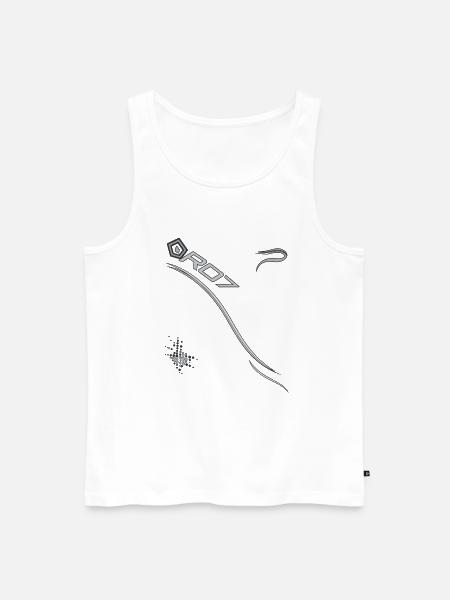 R07 Silberbogen Retro Geometrisch - Männer Premium Bio Tank Top - Weiß
