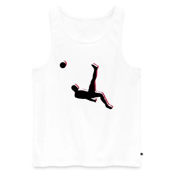 Soccer Overhead Kick Sports - Men's Premium Organic Tank Top - white - Front - Michal (187cm)