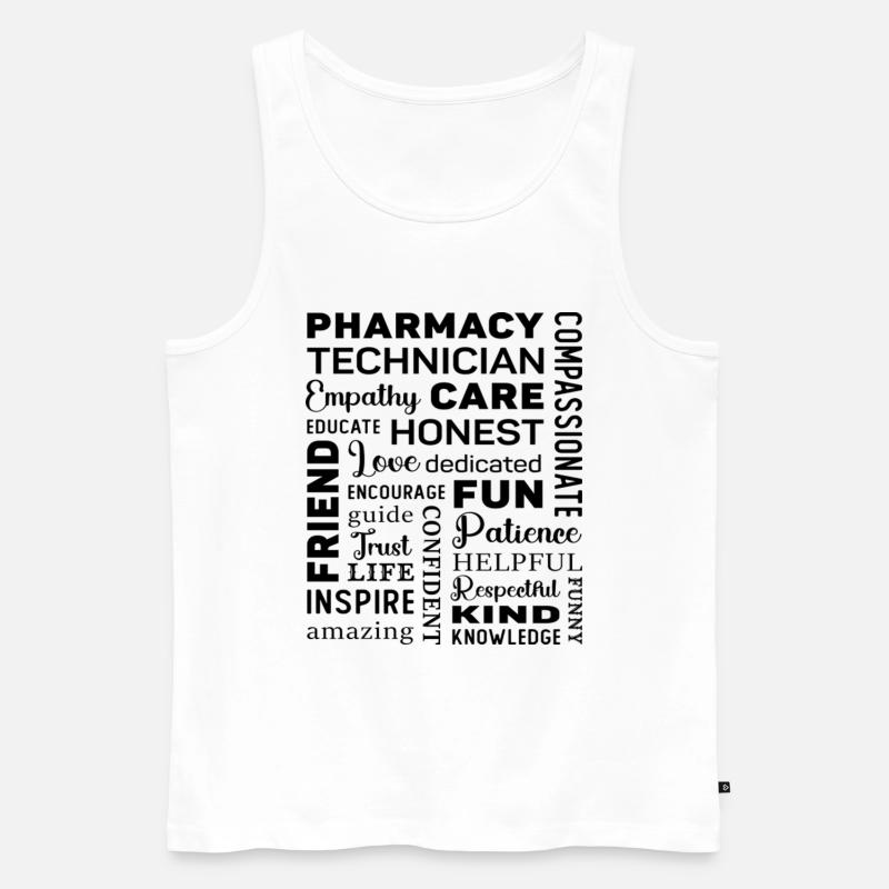 Pharmacy Technician Tech Medicine Pharmacist - Männer Premium Bio Tank Top - Weiß