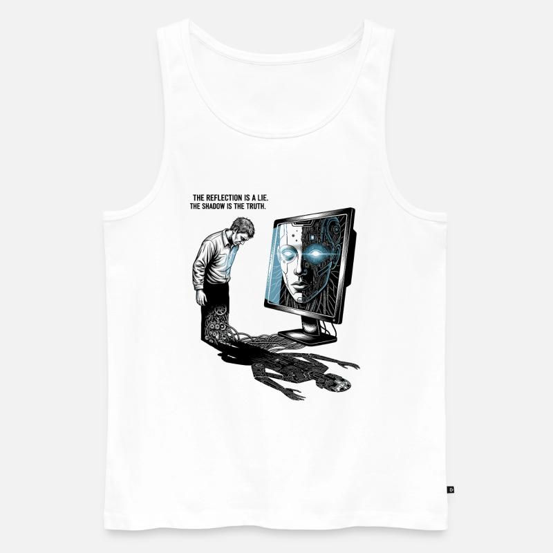 The Reflection is a Lie - Männer Premium Bio Tank Top - Weiß