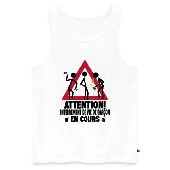 Bachelor Party Team Bachelorette Party Groom Humor - Men's Premium Organic Tank Top - white - Front - AI Model Male 178 light (178cm)