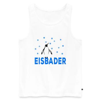 Eisbader Eis schwimmer Kältebad Eisbaden Winterbad - Männer Premium Bio Tank Top - Weiß - Vorne - Michal (187cm)
