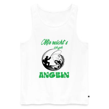Angeln Angler - Männer Premium Bio Tank Top - Weiß - Vorne - Michal (187cm)