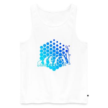 Raquette de padel de padel pour hommes femme - Débardeur bio Premium Homme - blanc - Devant - Michal (187cm)
