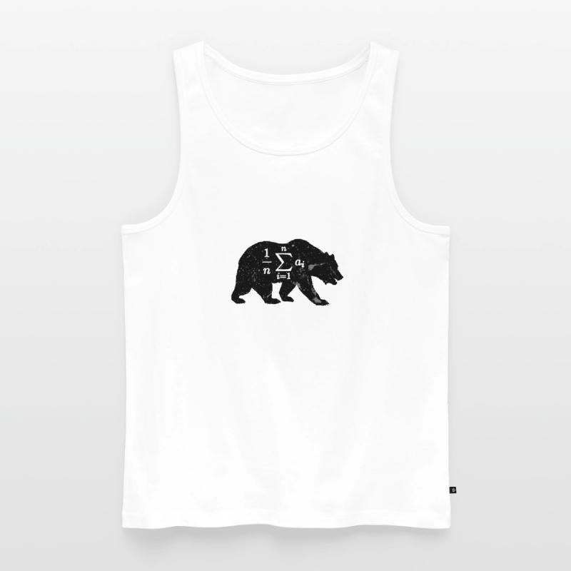 Average Bear Math Nerd Funny Mathematics Formula Men's Premium Organic Tank Top