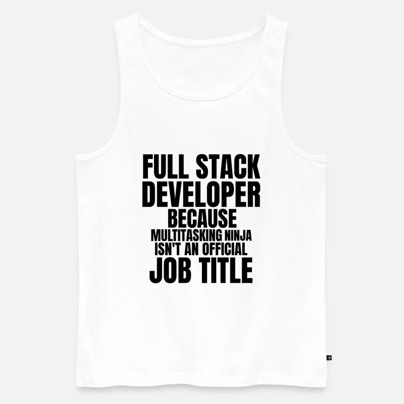 Computer Scientist Software Developer - Men's Premium Organic Tank Top - white