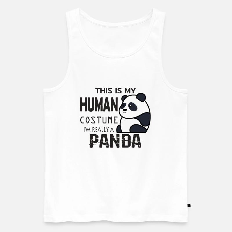 Panda - Männer Premium Bio Tank Top - Weiß