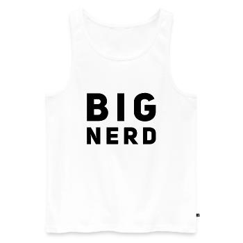 Great Nerd - Men's Premium Organic Tank Top - white - Front - Michal (187cm)