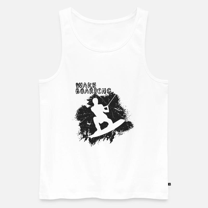 Wakeboarder - Männer Premium Bio Tank Top - Weiß