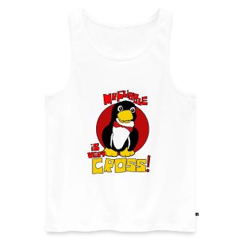 Mr Flibble is very Cross - Men's Premium Organic Tank Top - white - Front - Michal (187cm)