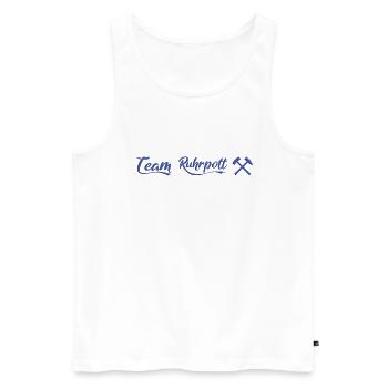 Schalke Team Ruhrpott Fussball Schalker Geschenk - Männer Premium Bio Tank Top - Weiß - Vorne - AI Model Male 178 light (178cm)