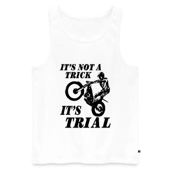 Trial - Trialsport - Moto Trial - Motorcycle Trial - Männer Premium Bio Tank Top - Weiß - Vorne - AI Model Male 178 light (178cm)