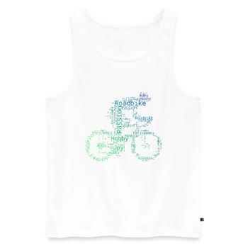 Vélo de route Vélo de route Cyclisme de route Cycliste de route - Débardeur bio Premium Homme - blanc - Devant - AI Model Male 178 light (178cm)