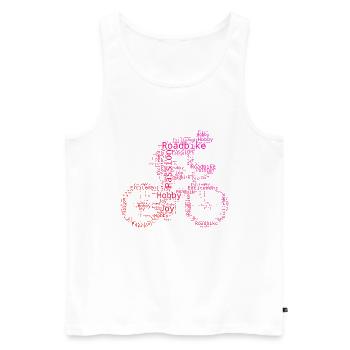 Damen Road Bike Rennradfahrer Roadbike Herren - Männer Premium Bio Tank Top - Weiß - Vorne - AI Model Male 178 light (178cm)