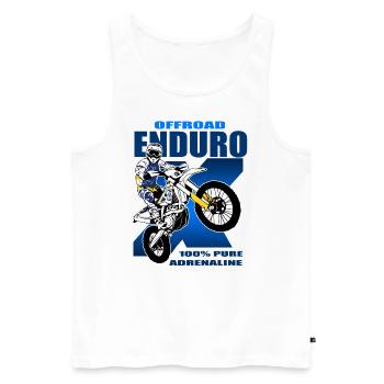 Enduro Offroad - Männer Premium Bio Tank Top - Weiß - Vorne - Michal (187cm)