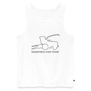 Feldhäcksler Häcksler Oldtimer Silo Mais - Männer Premium Bio Tank Top - Weiß - Vorne - Michal (187cm)