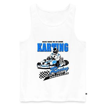 GoKart - Karting - Kart - Go Kart - Men's Premium Organic Tank Top - white - Front - AI Model Male 178 light (178cm)