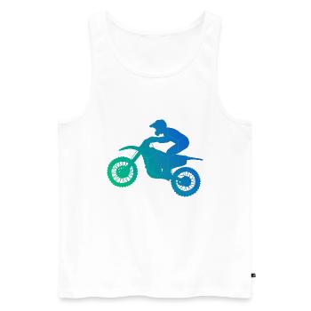 Freestyle Motocross Supermoto Dirt Bike Motocross - Men's Premium Organic Tank Top - white - Front - Michal (187cm)