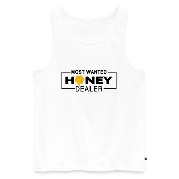 Hobbyimker Imker liebt Honig "Honey-dealer" - Männer Premium Bio Tank Top - Weiß - Vorne - AI Model Male 178 light (178cm)