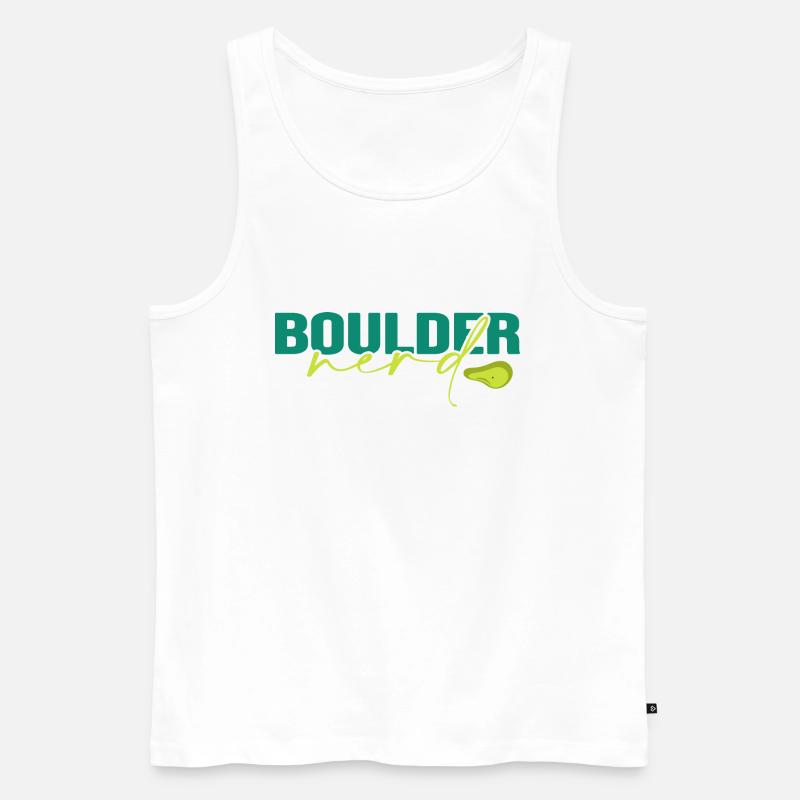 Bouldern Boulderfelsen Boulderaner Boulderhalle - Männer Premium Bio Tank Top - Weiß
