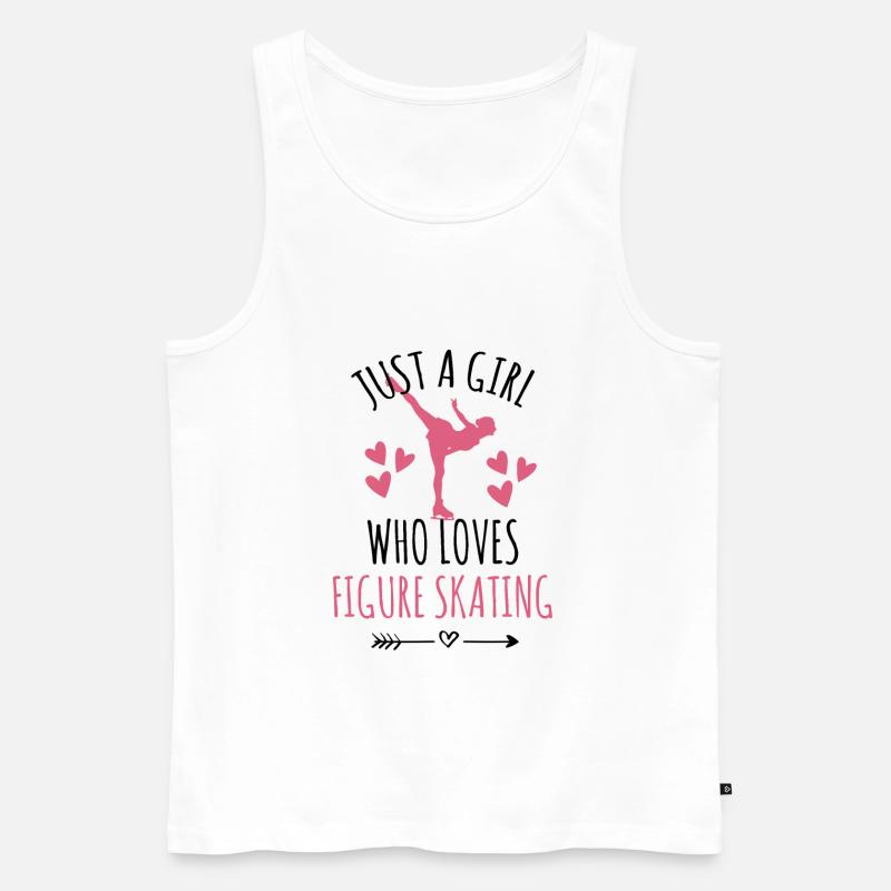 Eiskunstlauf Eiskunstläufer Mädchen Geschenk - Männer Premium Bio Tank Top - Weiß