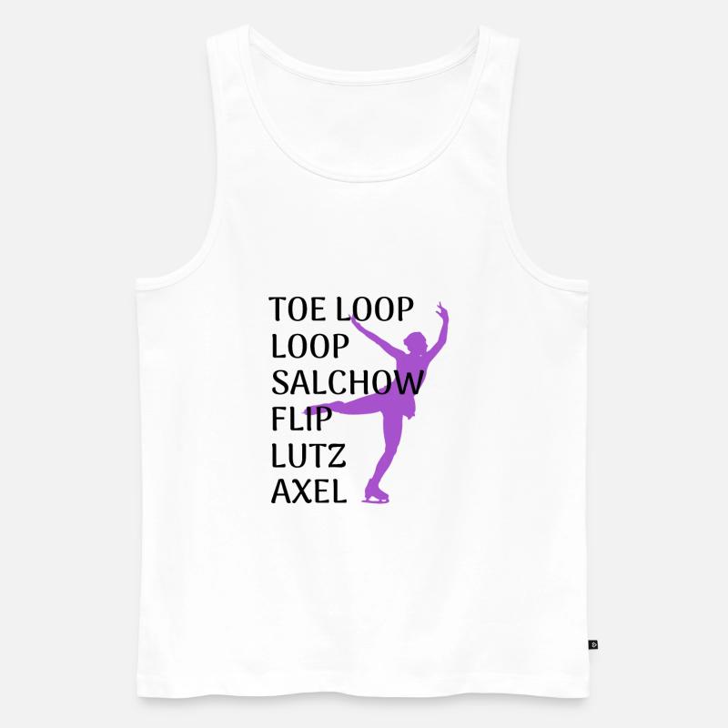 Eiskunstlauf Eiskunstläufer Mädchen Geschenk - Männer Premium Bio Tank Top - Weiß