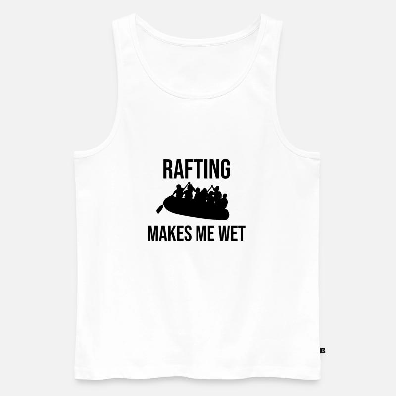 Rafting Geschenk | Rafter Wildwasser Rafting - Männer Premium Bio Tank Top - Weiß