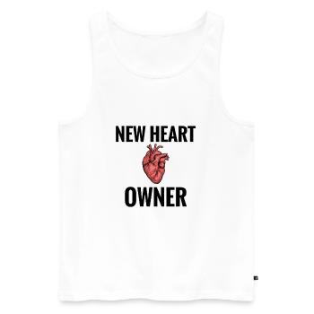 Heart Transplant Gift Transplant Heart - Men's Premium Organic Tank Top - white - Front - Michal (187cm)
