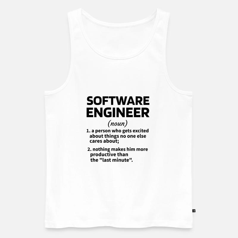 Software Engineer Software Engineer Technician - Men's Premium Organic Tank Top - white