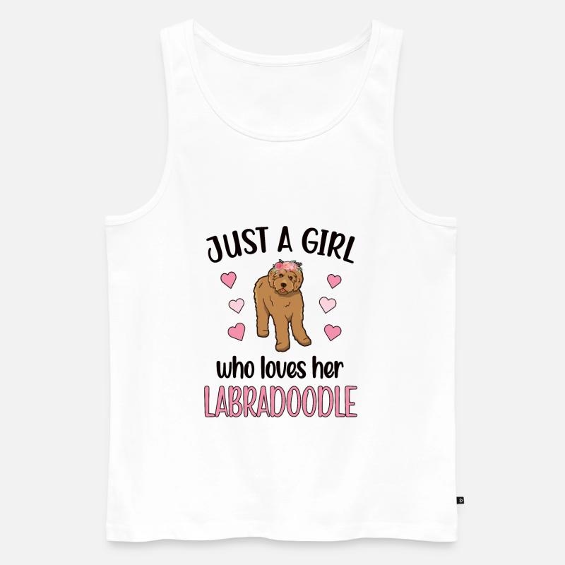 Labradoodle Mädchen Hundebesitzer Labradoodle Mama - Männer Premium Bio Tank Top - Weiß