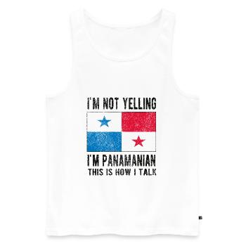 Panama Panama Origin Panamanian flag - Men's Premium Organic Tank Top - white - Front - AI Model Male 178 light (178cm)