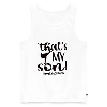 Taekwondo Mom Taekwondo Mother Taekwondo Fighter - Men's Premium Organic Tank Top - white - Front - Michal (187cm)