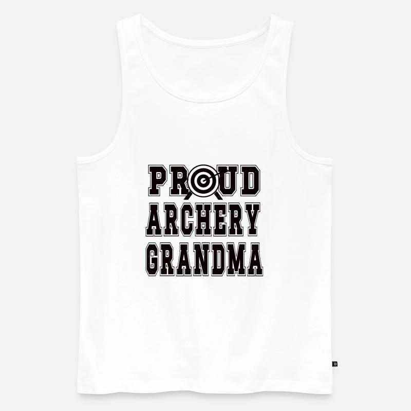 Bogenschießen-Großmutter Von Bogenschützen Oma - Männer Premium Bio Tank Top - Weiß