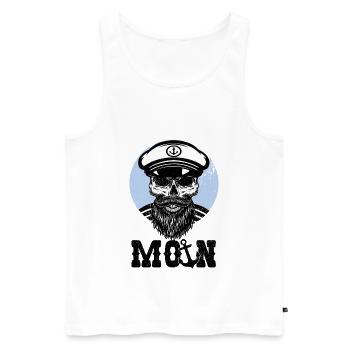 Moin Norddeutsch - Männer Premium Bio Tank Top - Weiß - Vorne - AI Model Male 178 light (178cm)