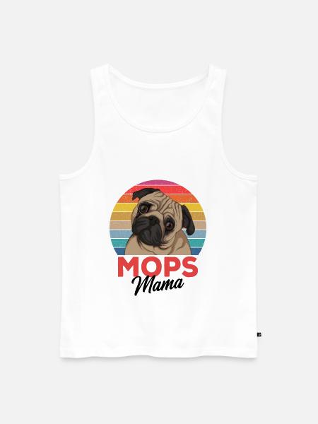 Mops - Männer Premium Bio Tank Top - Weiß