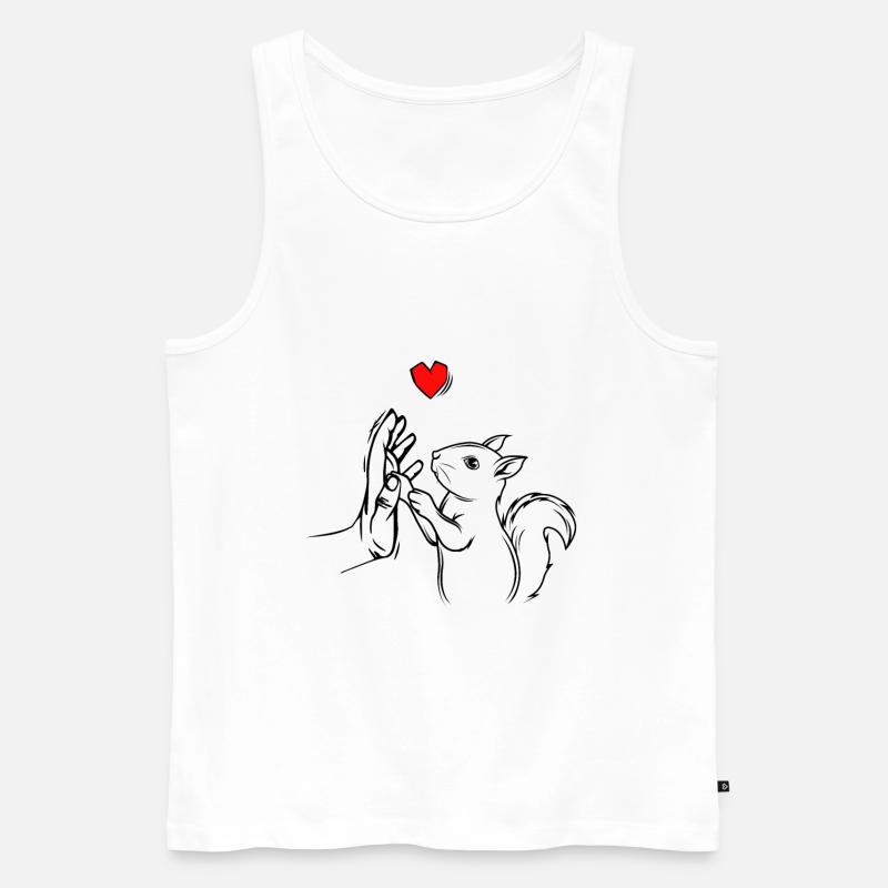Eichhörnchen - Männer Premium Bio Tank Top - Weiß