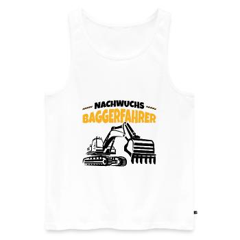 Bagger - Männer Premium Bio Tank Top - Weiß - Vorne - Michal (187cm)