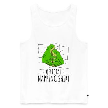 Frog - Men's Premium Organic Tank Top - white - Front - Michal (187cm)