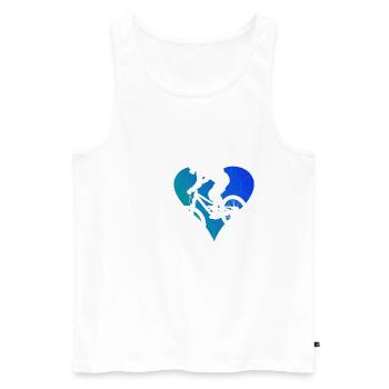 Cycling Cycling Women MTB Men Cyclists - Men's Premium Organic Tank Top - white - Front - Michal (187cm)