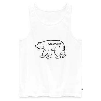 Dessin d’ours polaire - Débardeur bio Premium Homme - blanc - Devant - Michal (187cm)